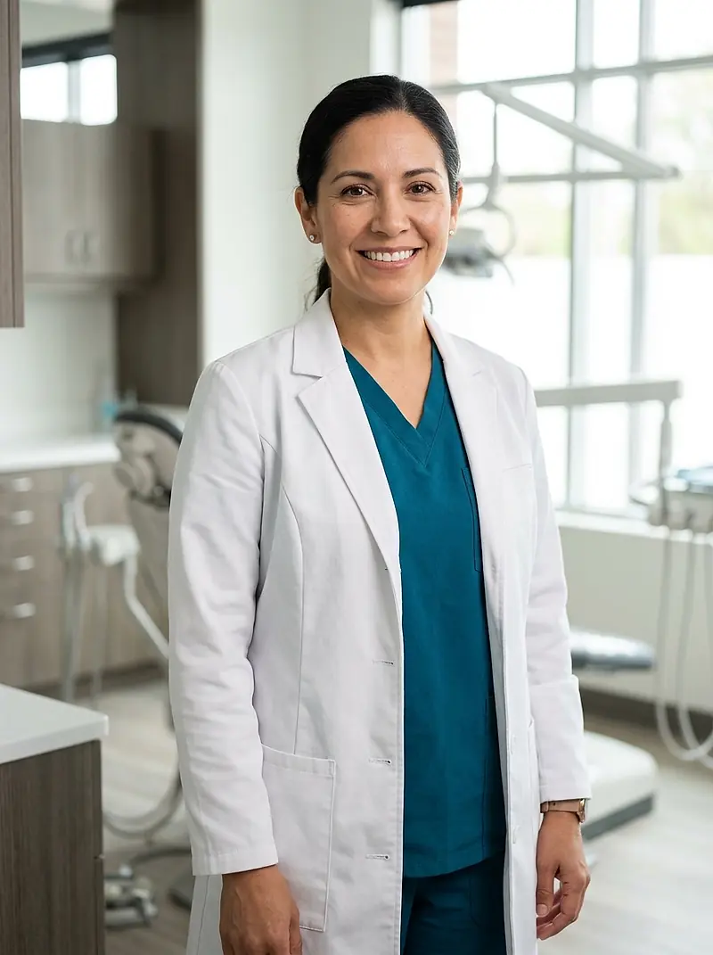 Dr. Lena Ortiz, one of the two dentists at Harbor View Family Dentistry.