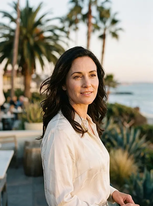 Marisol Grant at a coastal venue in the late afternoon